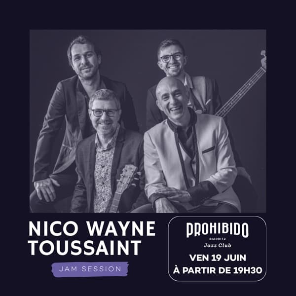 Illustration de l'événement : Prohibido Biarritz Jazz Club - Nico Wayne Toussaint