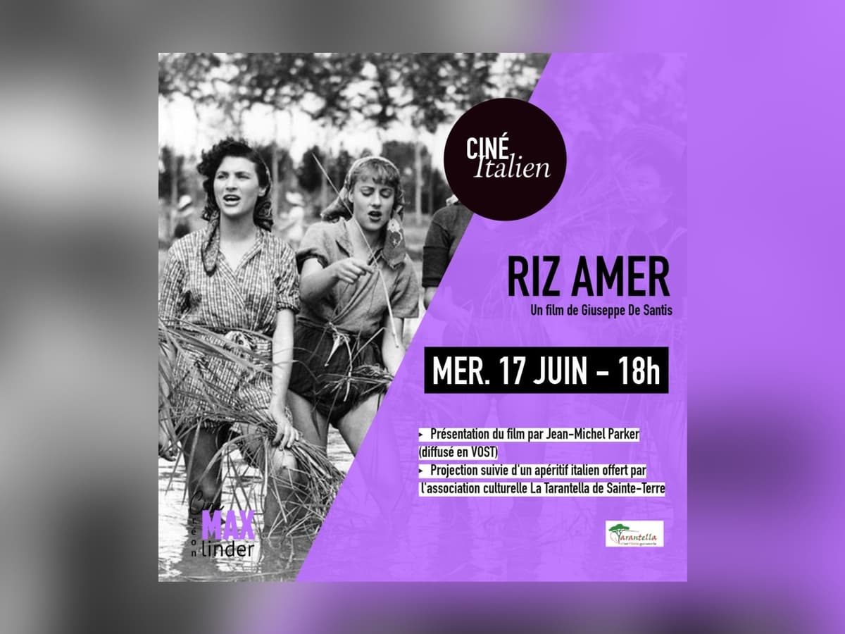 Illustration de l'événement : Projection de « Riz amer », un film de Giuseppe De Santis, suivie d’un apéritif italien