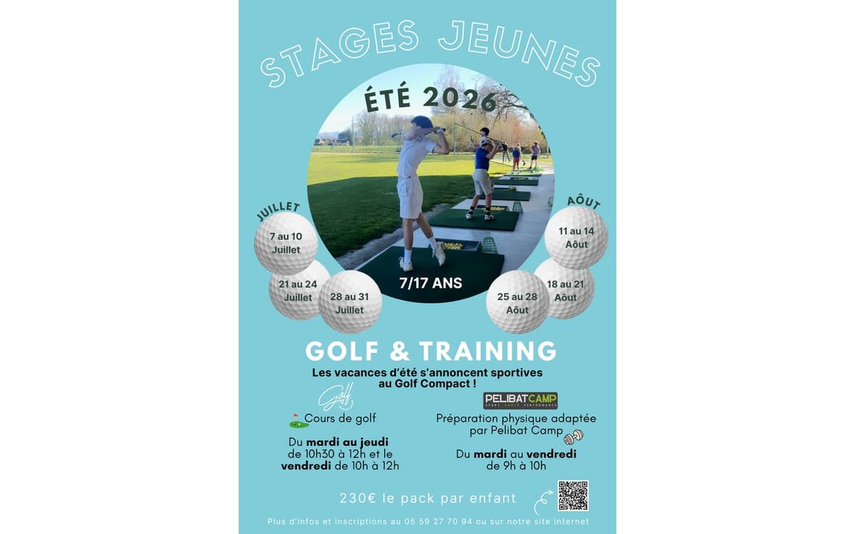 Illustration de l'événement : Stages jeunes golf et training