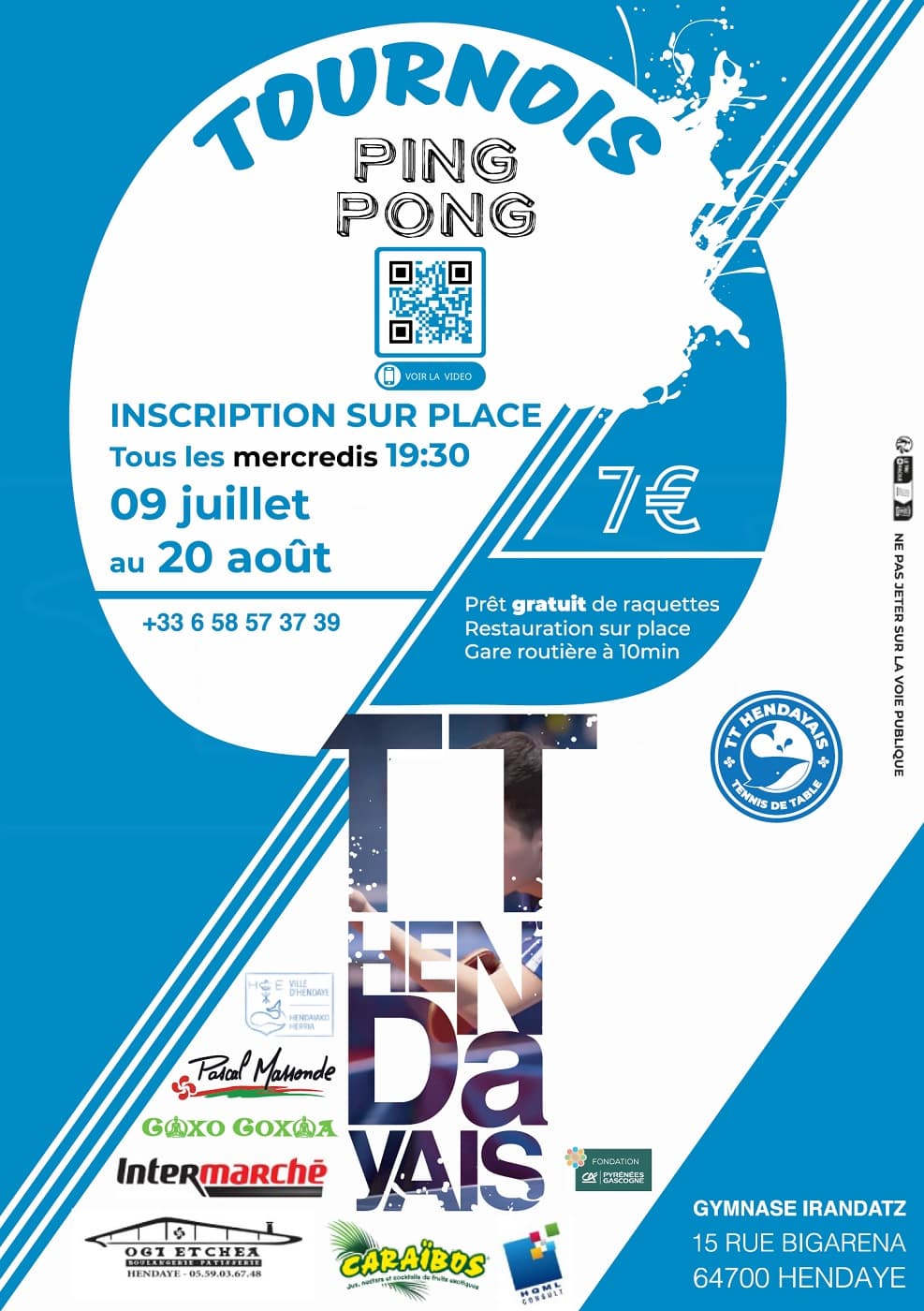 Illustration de l'événement : Tournoi de tennis de table
