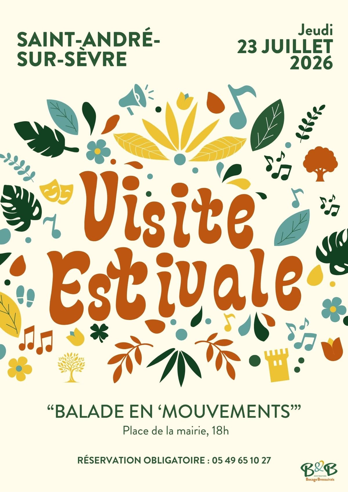 Illustration de l'événement : Visites Estivales 2026 - Balade en "mouvements" - Saint-André-sur-Sèvre