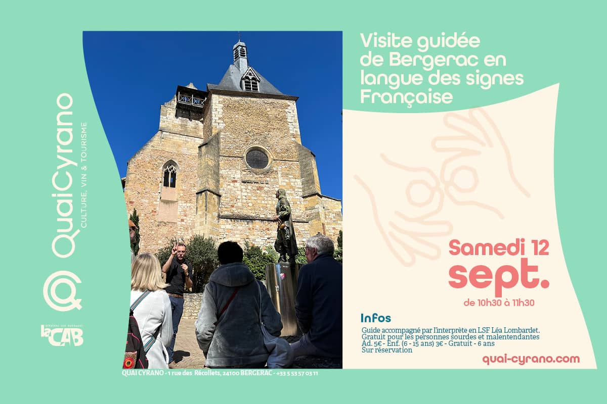 Illustration de l'événement : Visite patrimoine de Bergerac en LSF