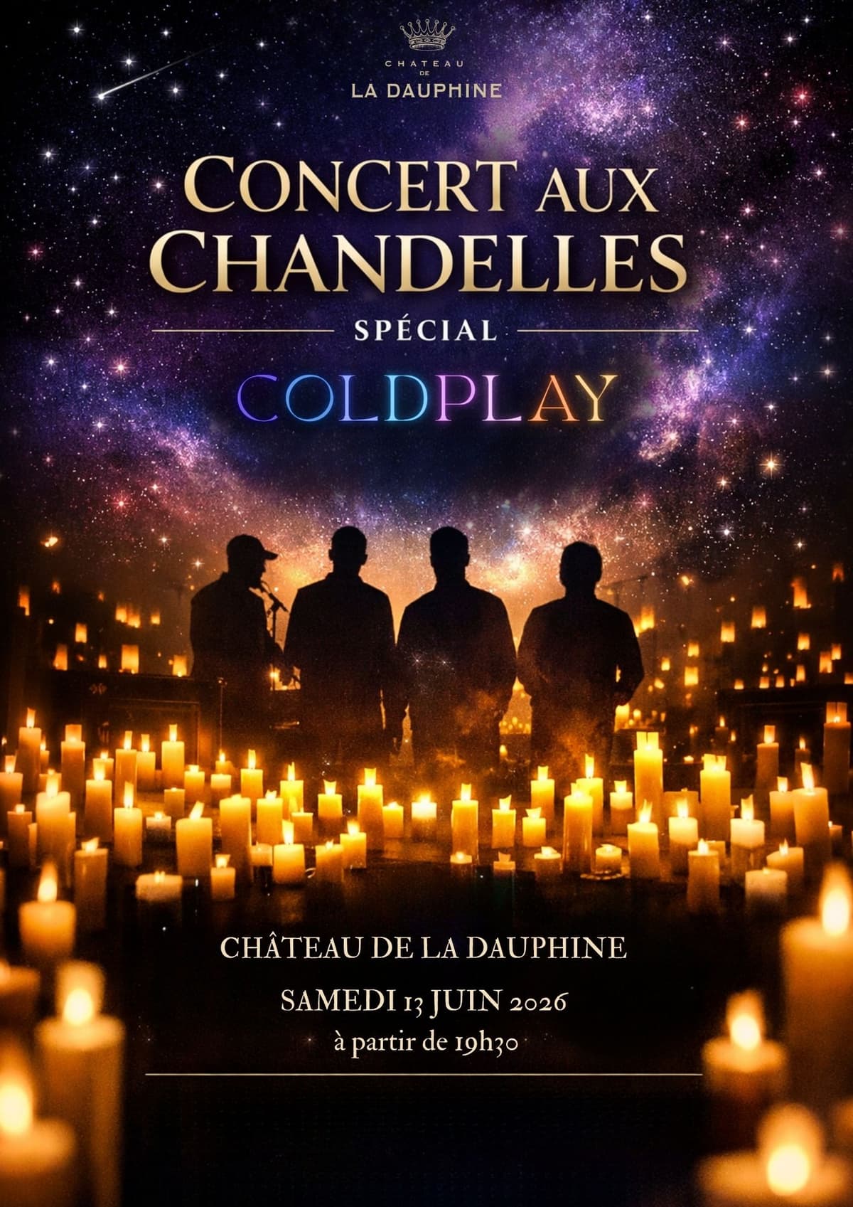 Illustration de l'événement : Château de la Dauphine - Concert aux chandelles : Coldplay