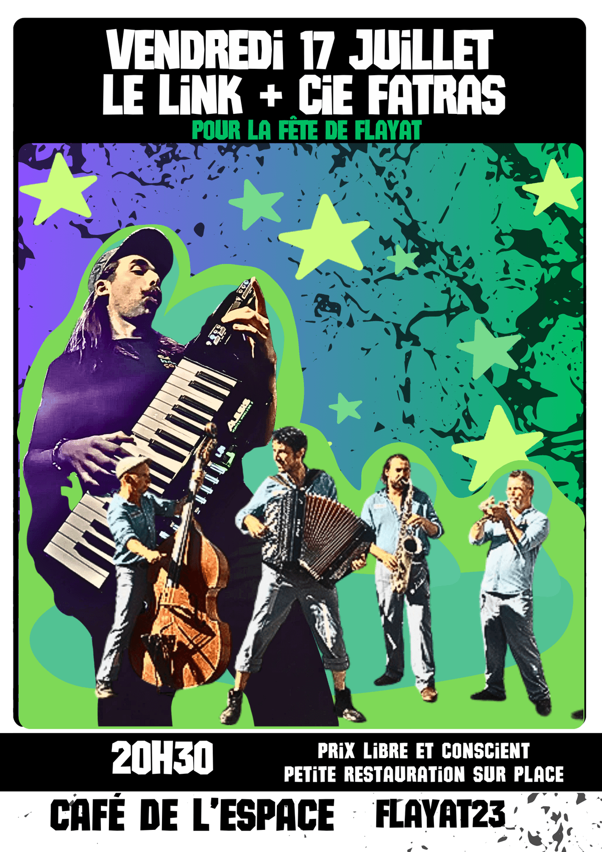 Illustration de l'événement : Fête de Flayat - 2 Concerts au café de l'Espace !