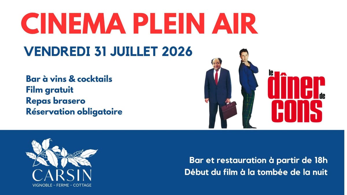 Illustration de l'événement : Cinéma Plein Air au Château Carsin