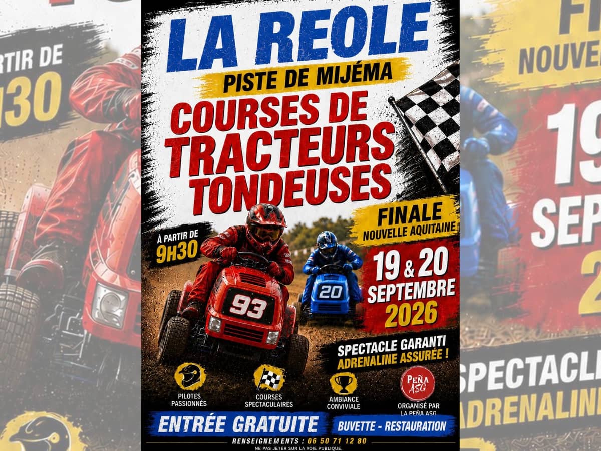 Illustration de l'événement : Courses de tracteurs tondeuses