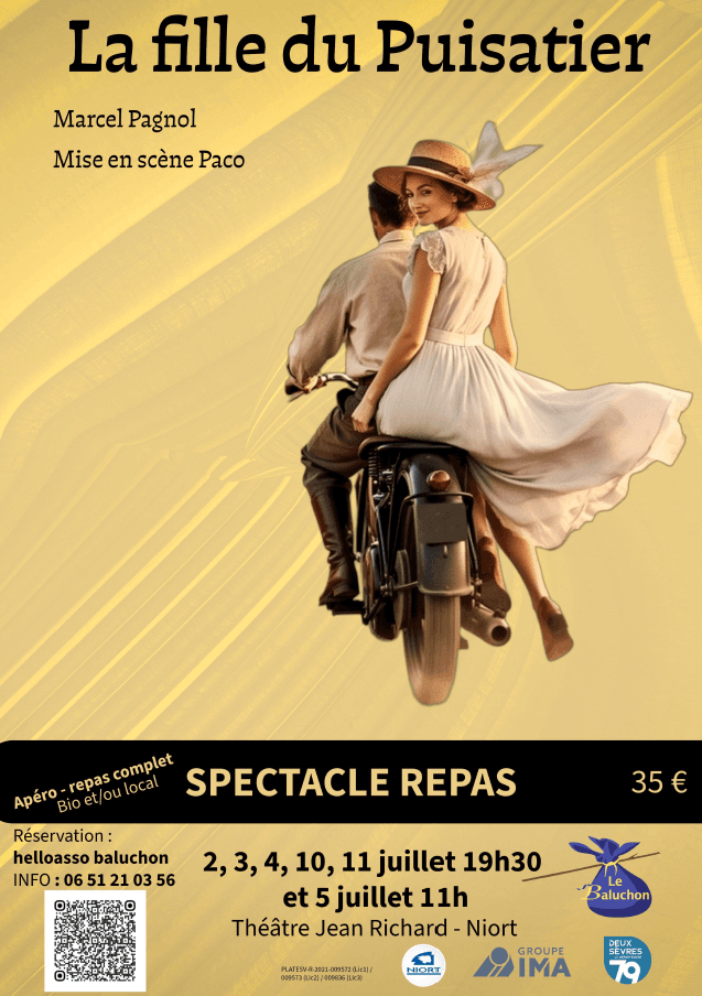 Illustration de l'événement : Spectacle repas "La fille du puisatier" de Marcel Pagnol à Niort