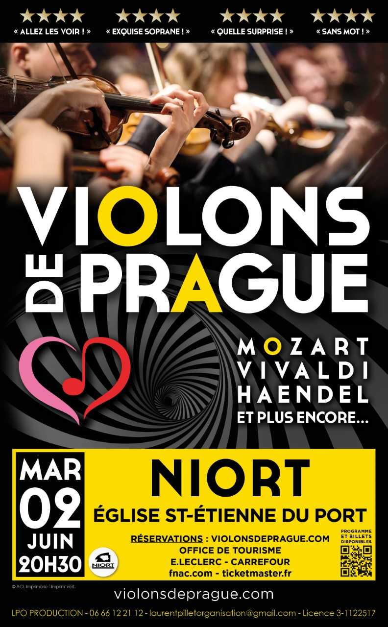 Illustration de l'événement : Concert "Violons de Prague" à Niort
