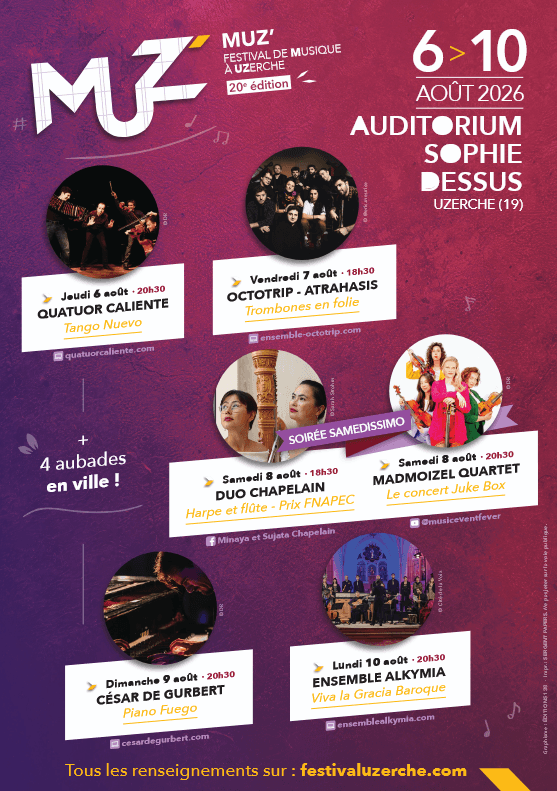 Illustration de l'événement : MUZ' Festival de Musique d'Uzerche 2026