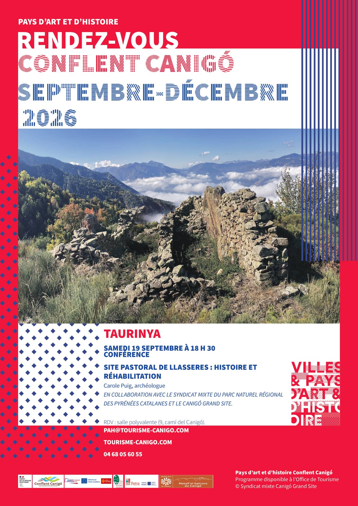 Illustration de l'événement : RENDEZ-VOUS DU PAYS D'ART ET D'HISTOIRE CONFÉRENCE- LE SITE PASTRORAL DE LLASSERES