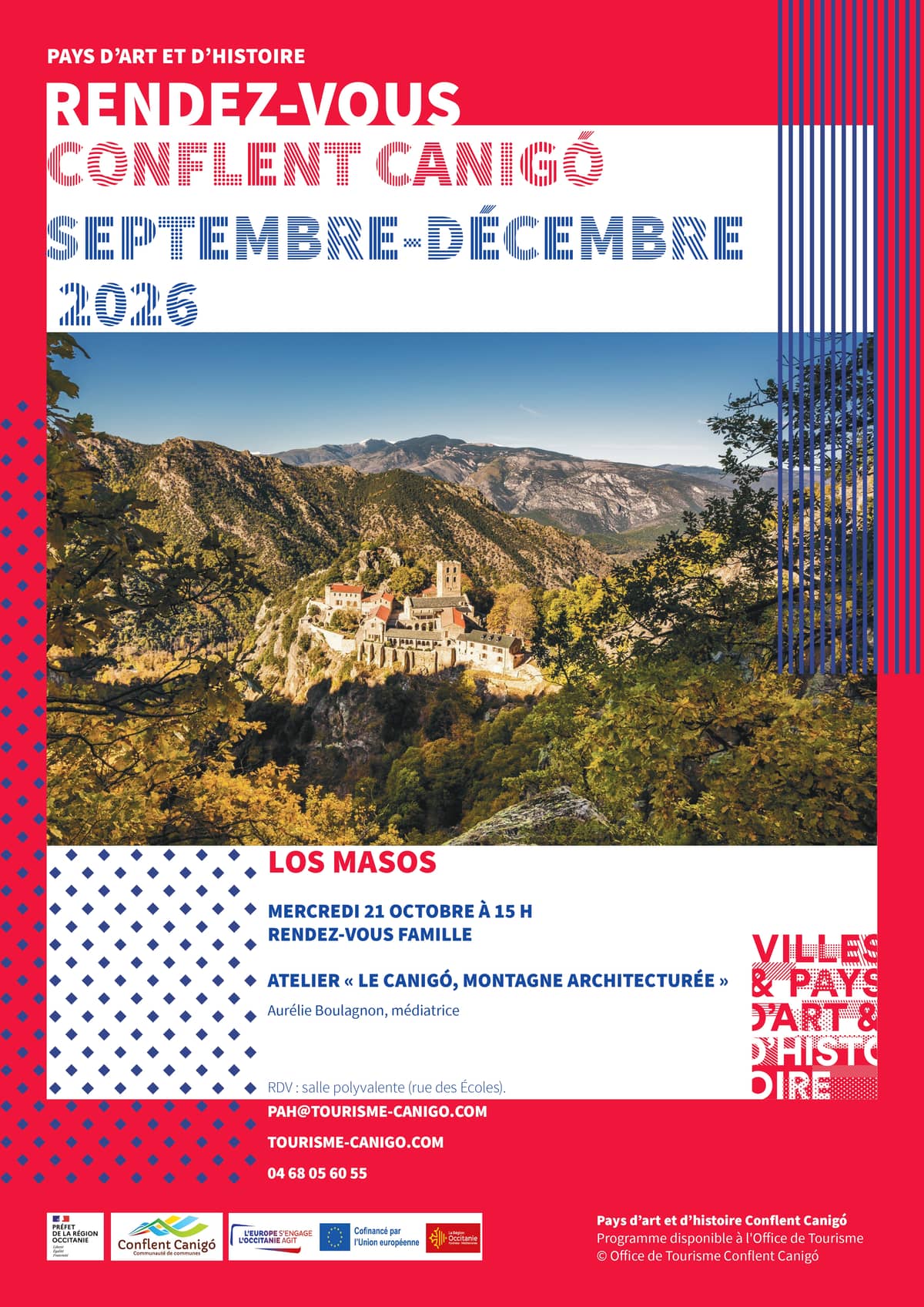 Illustration de l'événement : RENDEZ-VOUS DU PAYS D'ART ET D'HISTOIRE FAMILLES - LE CANIGÓ, MONTAGNE ARCHITECTURÉE