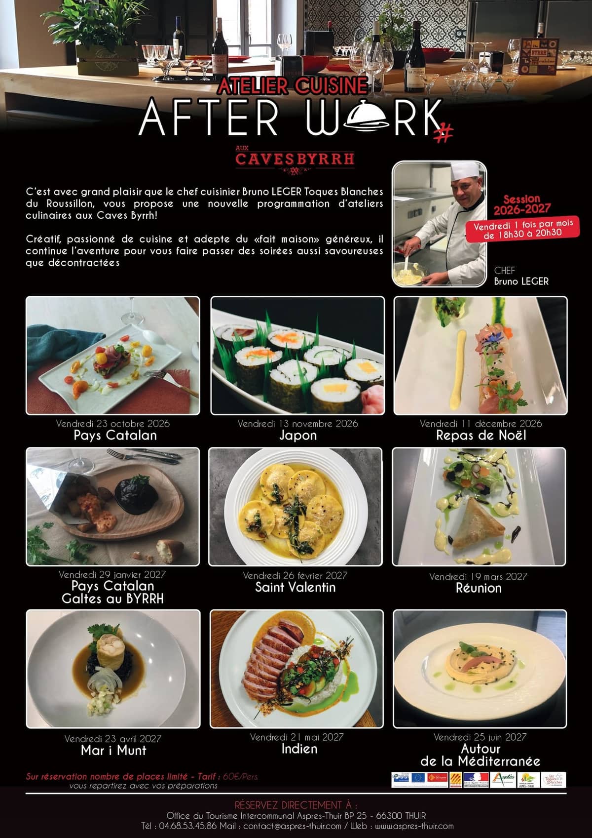 Illustration de l'événement : AFTERWORK DE CUISINE AUX CAVES BYRRH 2026-2027