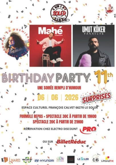 Illustration de l'événement : SOLER COMEDY CLUB FÊTE SES 11 ANS