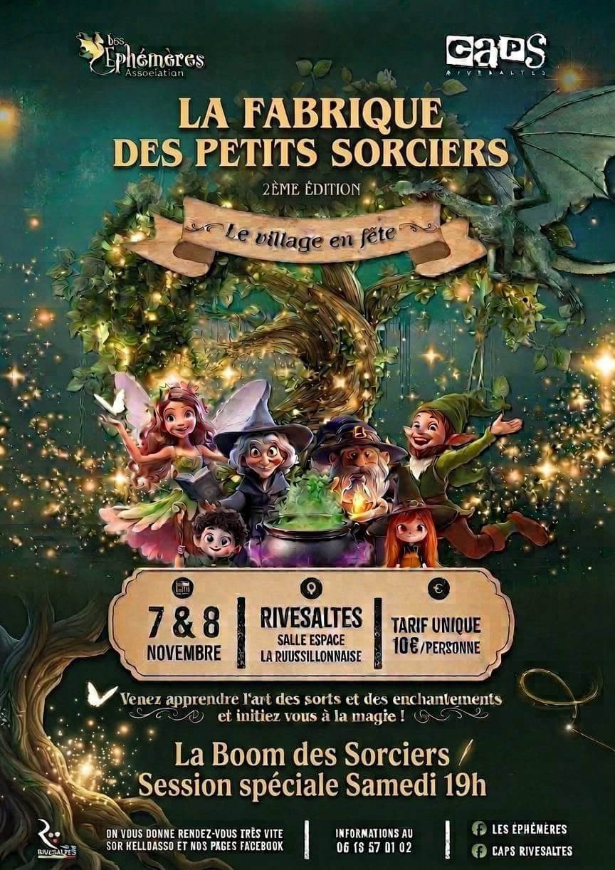 Illustration de l'événement : LA FABRIQUE DES PETITS SORCIERS - 2ÈME ÉDITION "LE VILLAGE EN FÊTE"
