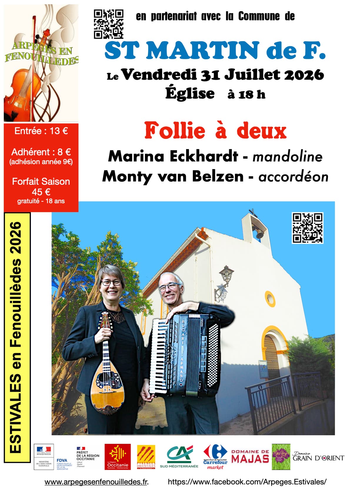 Illustration de l'événement : ESTIVALES EN FENOUILLÈDES - SAINT MARTIN DE FENOUILLET