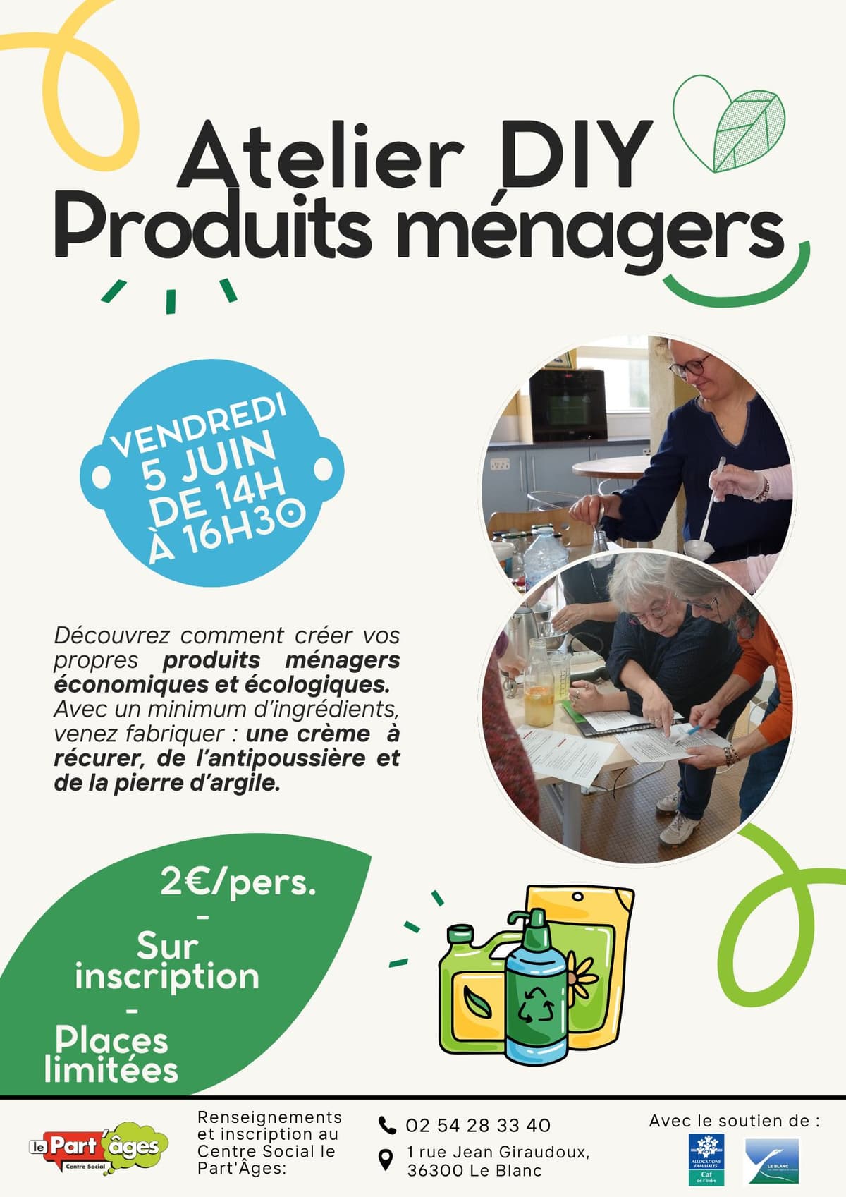 Illustration de l'événement : Atelier DIY : produits ménagers
