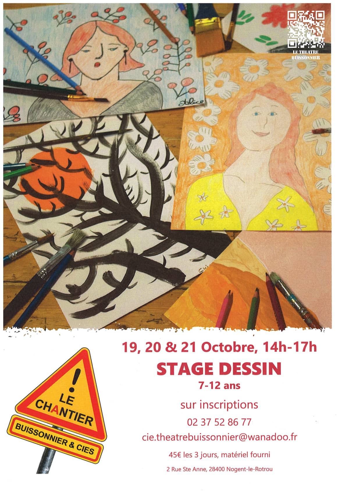 Illustration de l'événement : Stage de dessin 7-12 ans au ChAntier