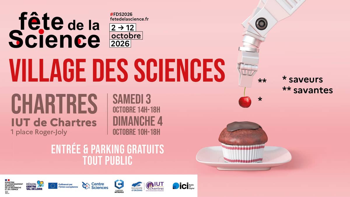 Illustration de l'événement : Fête de la Science 2026 à Chartres : Village des sciences et « Saveurs savantes »