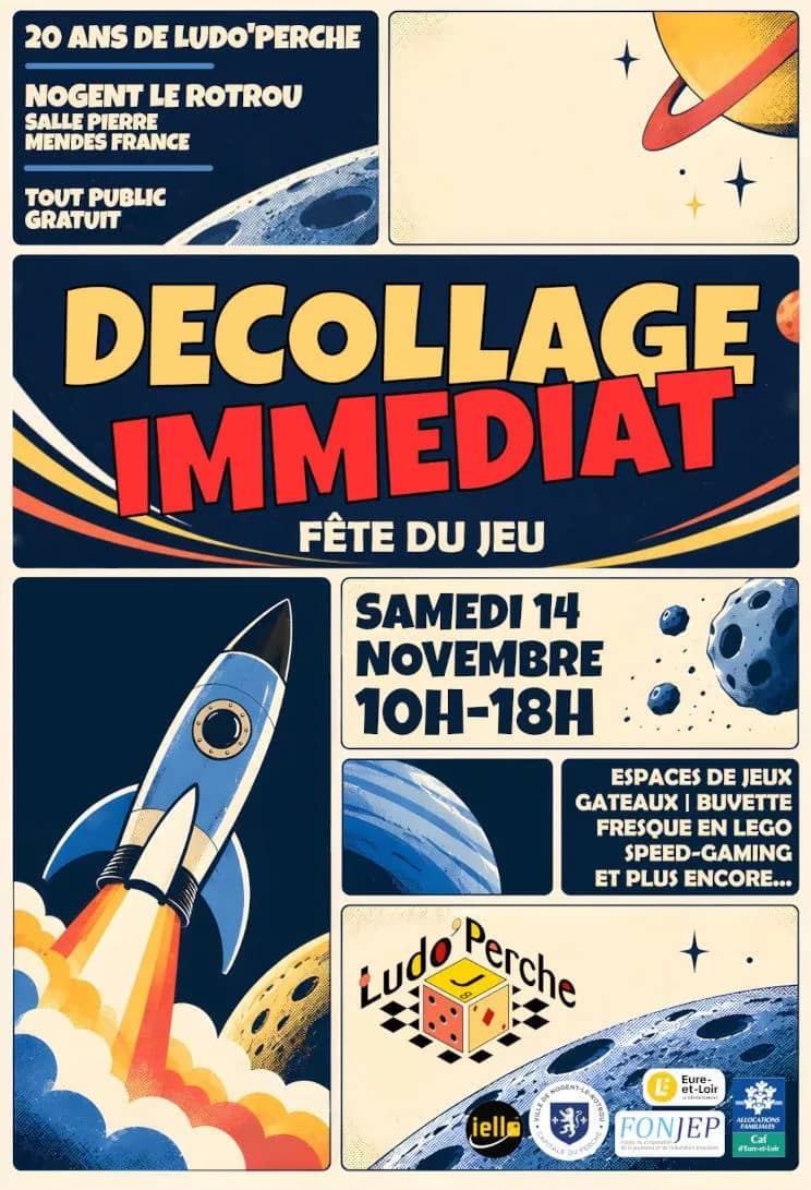 Illustration de l'événement : DÉCOLLAGE IMMÉDIAT - 20 ANS DE LUDO'PERCHE