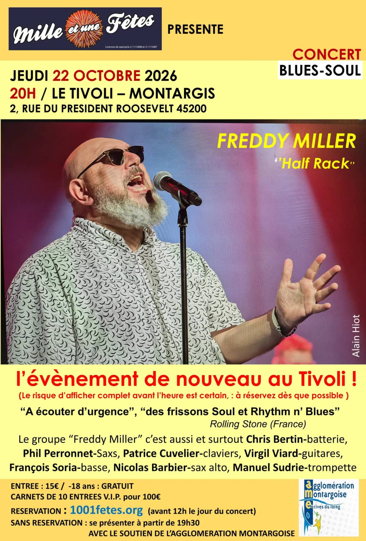 Illustration de l'événement : Freddy Miller : Concert Blues-Soul