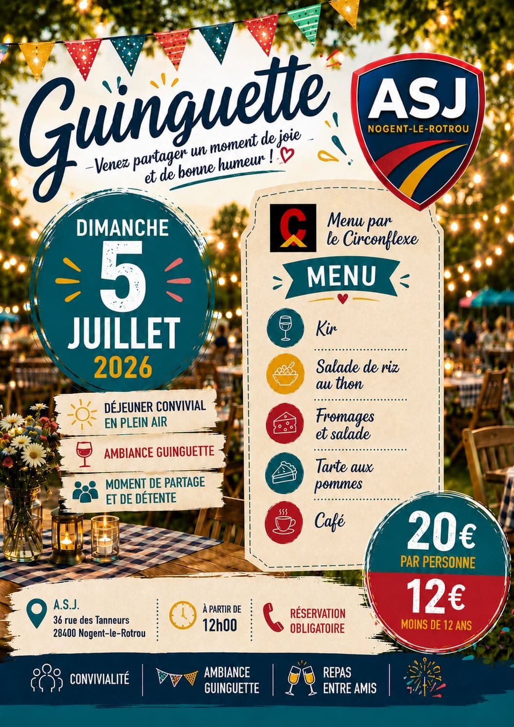 Illustration de l'événement : Guinguette à l'ASJ