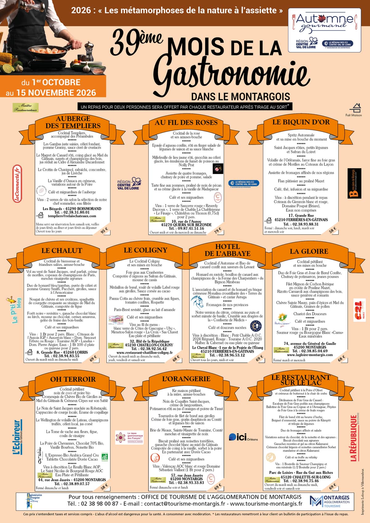 Illustration de l'événement : 39ème Mois de la Gastronomie dans le Montargois