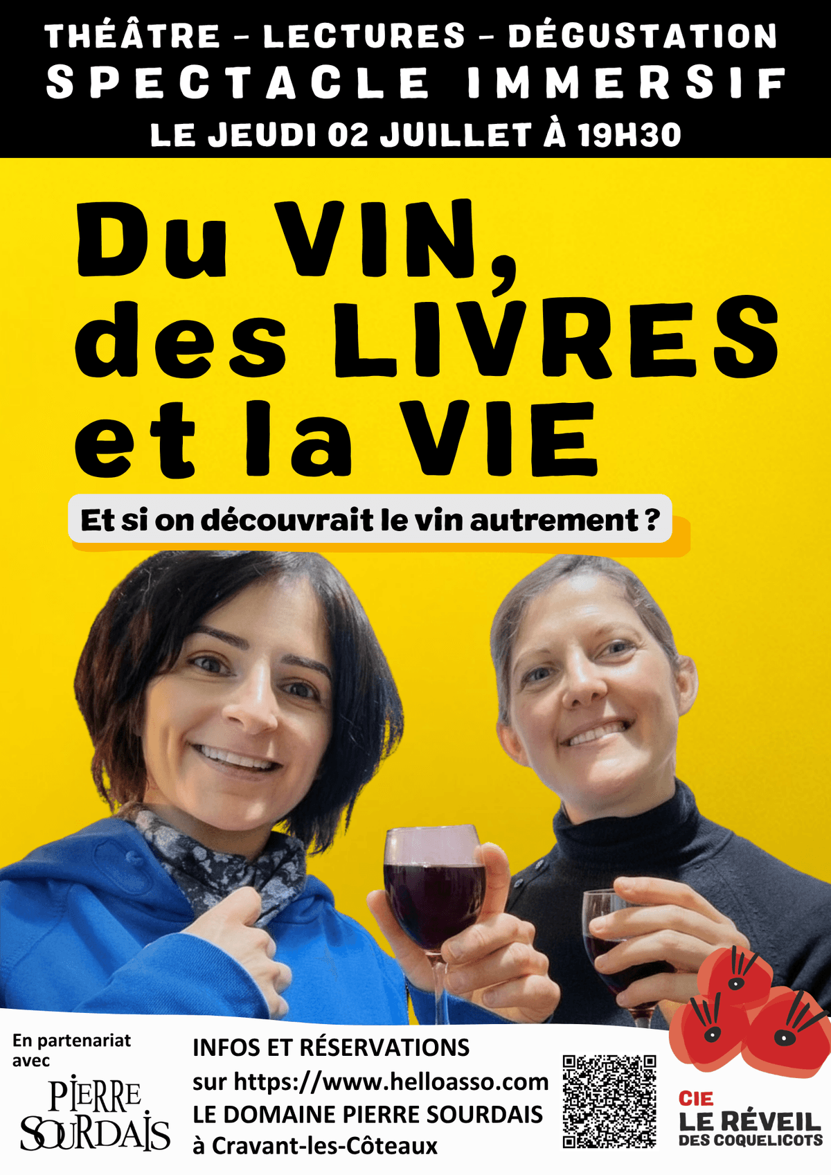 Illustration de l'événement : Spetacle immersif : "Du vin, des livres, et la vie"