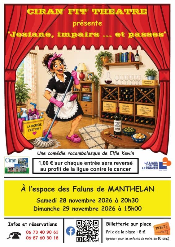 Illustration de l'événement : Théâtre : "JOSIANE, Impairs.....et passes"