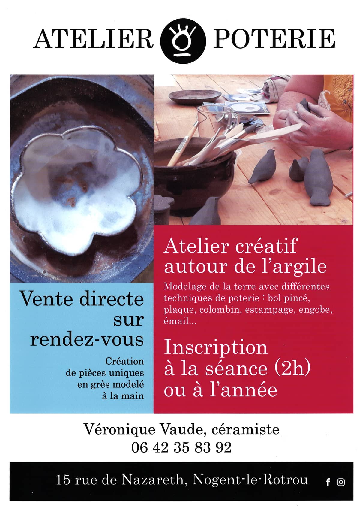 Illustration de l'événement : Ateliers modelage par Véronique Vaude