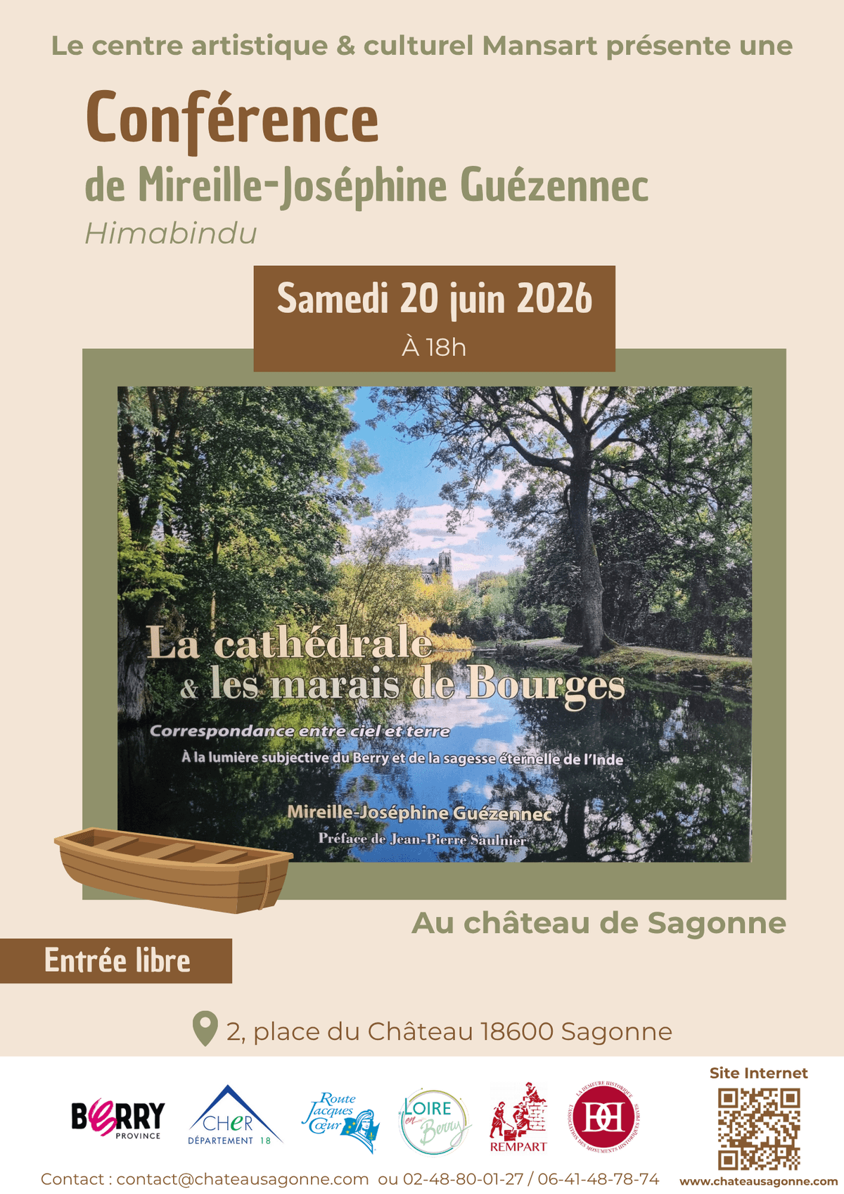 Illustration de l'événement : Conférence « Au cœur des marais de Bourges surplombés par la cathédrale en majesté »