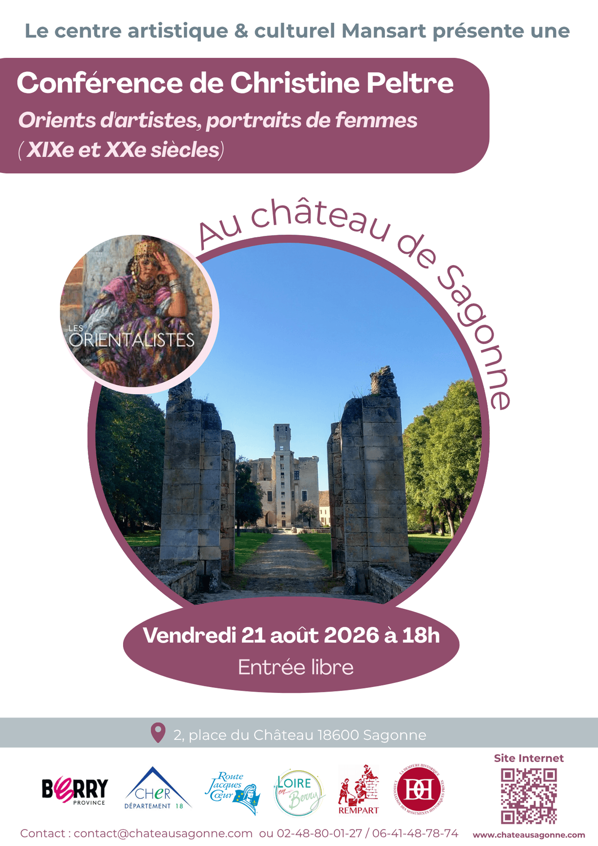 Illustration de l'événement : Conférence « Orients d’artistes, portraits de femmes ( XIXe et XXe siècles) »