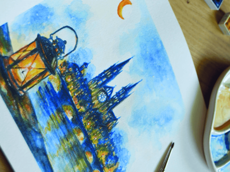 Illustration de l'événement : Atelier aquarelle - Chartres en Lumières