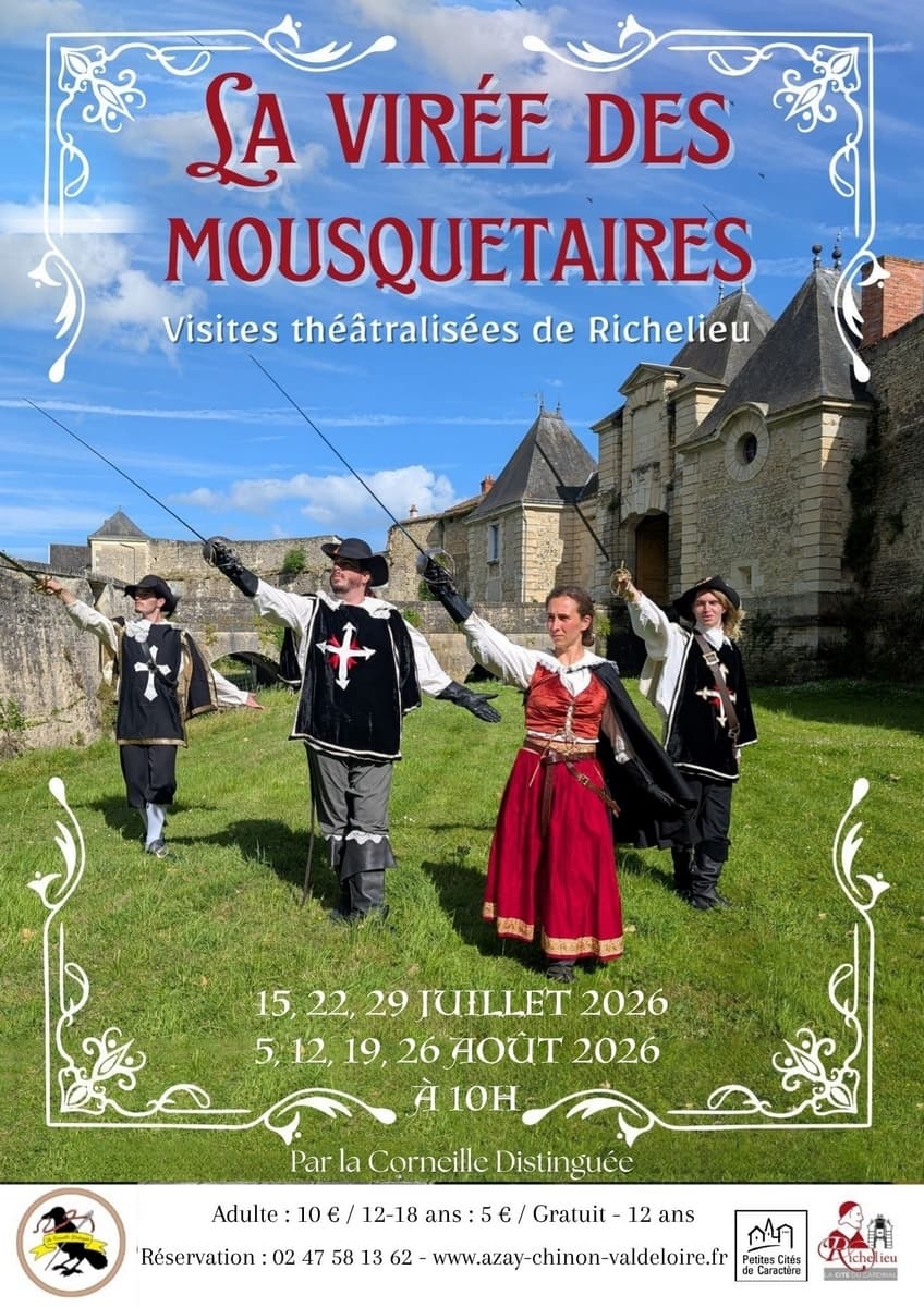 Illustration de l'événement : La virée des Mousquetaires - Visite théâtralisée de Richelieu