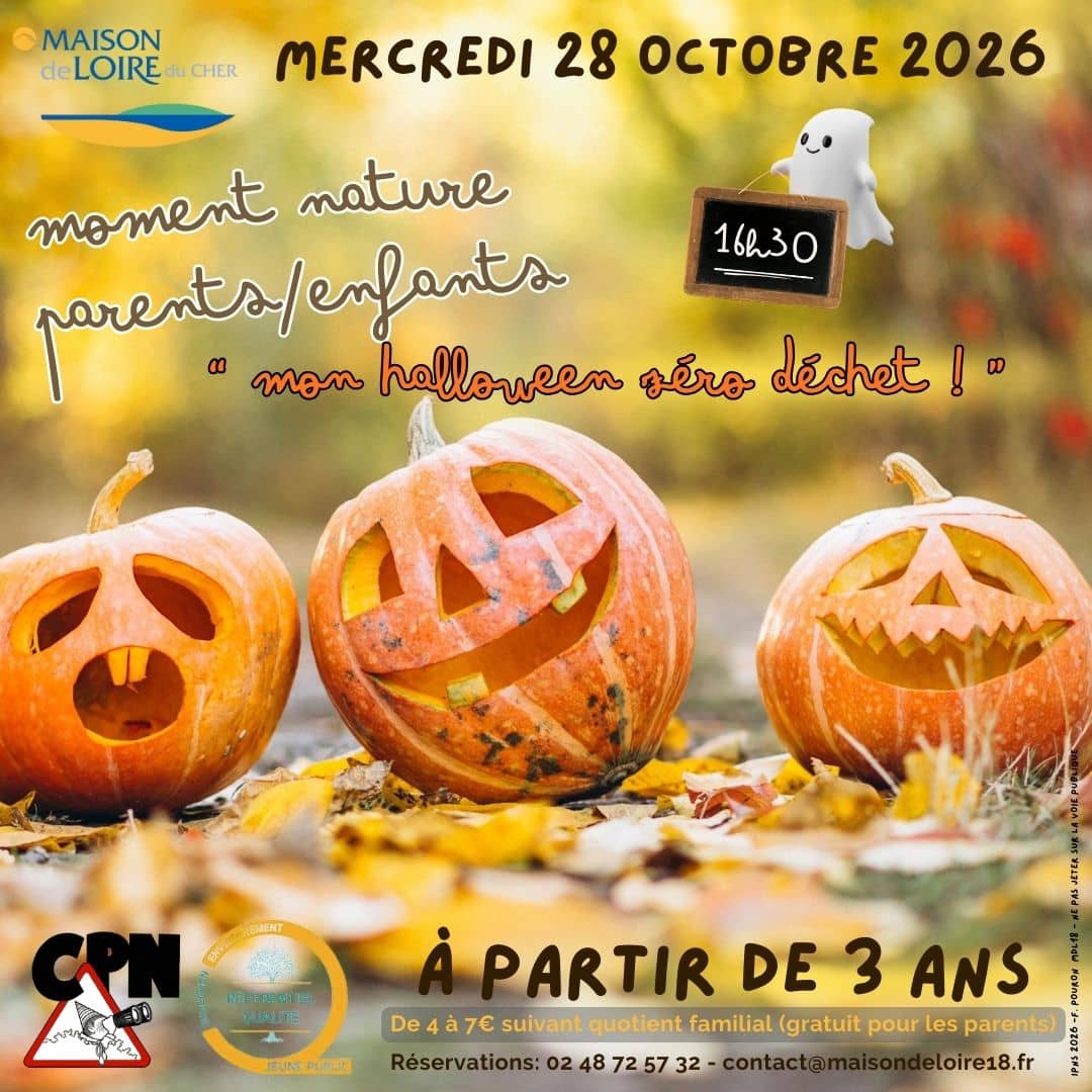 Illustration de l'événement : Moment Nature Parents-Enfants "Explora'Loire" / "Mon halloween Zéro Déchets!"
