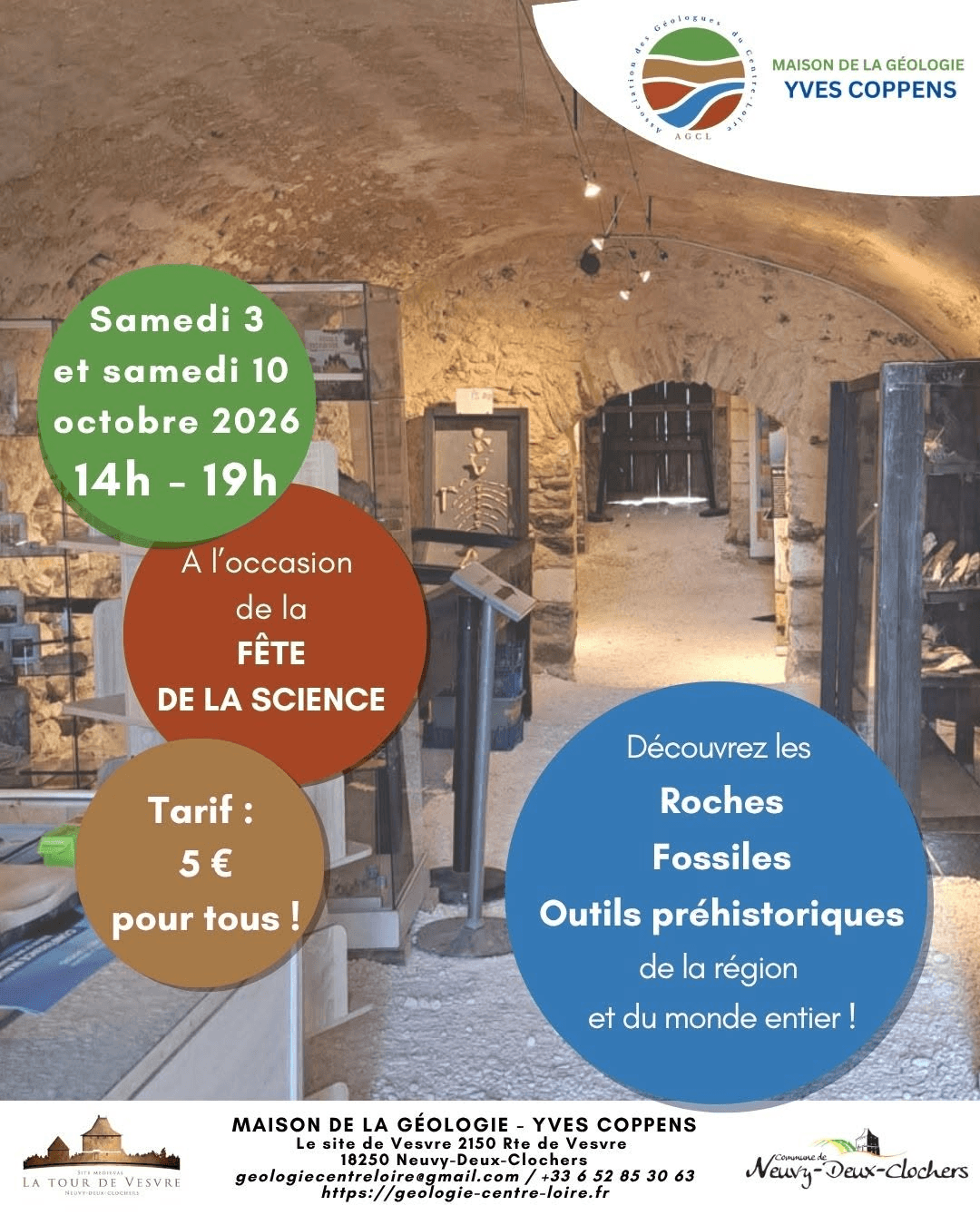Illustration de l'événement : Maison de la Géologie Yves Coppens : Fête de la Science