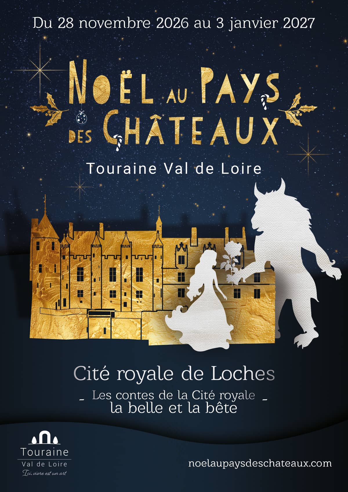 Illustration de l'événement : Noël au pays des châteaux - « Les contes de la cité royale : La belle et la bête »