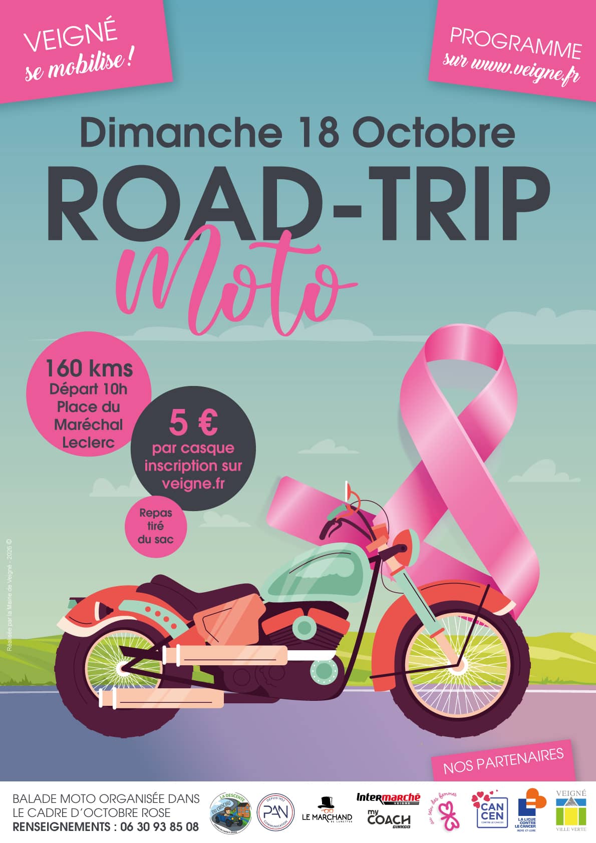 Illustration de l'événement : Octobre rose : Road Trip moto