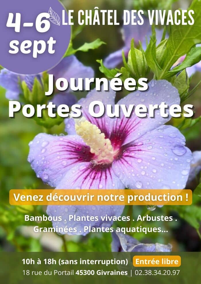 Illustration de l'événement : 🍂 Journées Portes Ouvertes d'Automne au Châtel des Vivaces ! 🌿