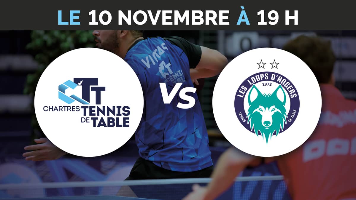 Illustration de l'événement : C'Chartres Tennis de table vs Angers Les Loups TT