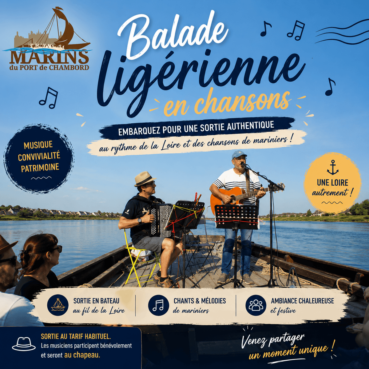 Illustration de l'événement : Balade Ligérienne en chansons au fil de la Loire