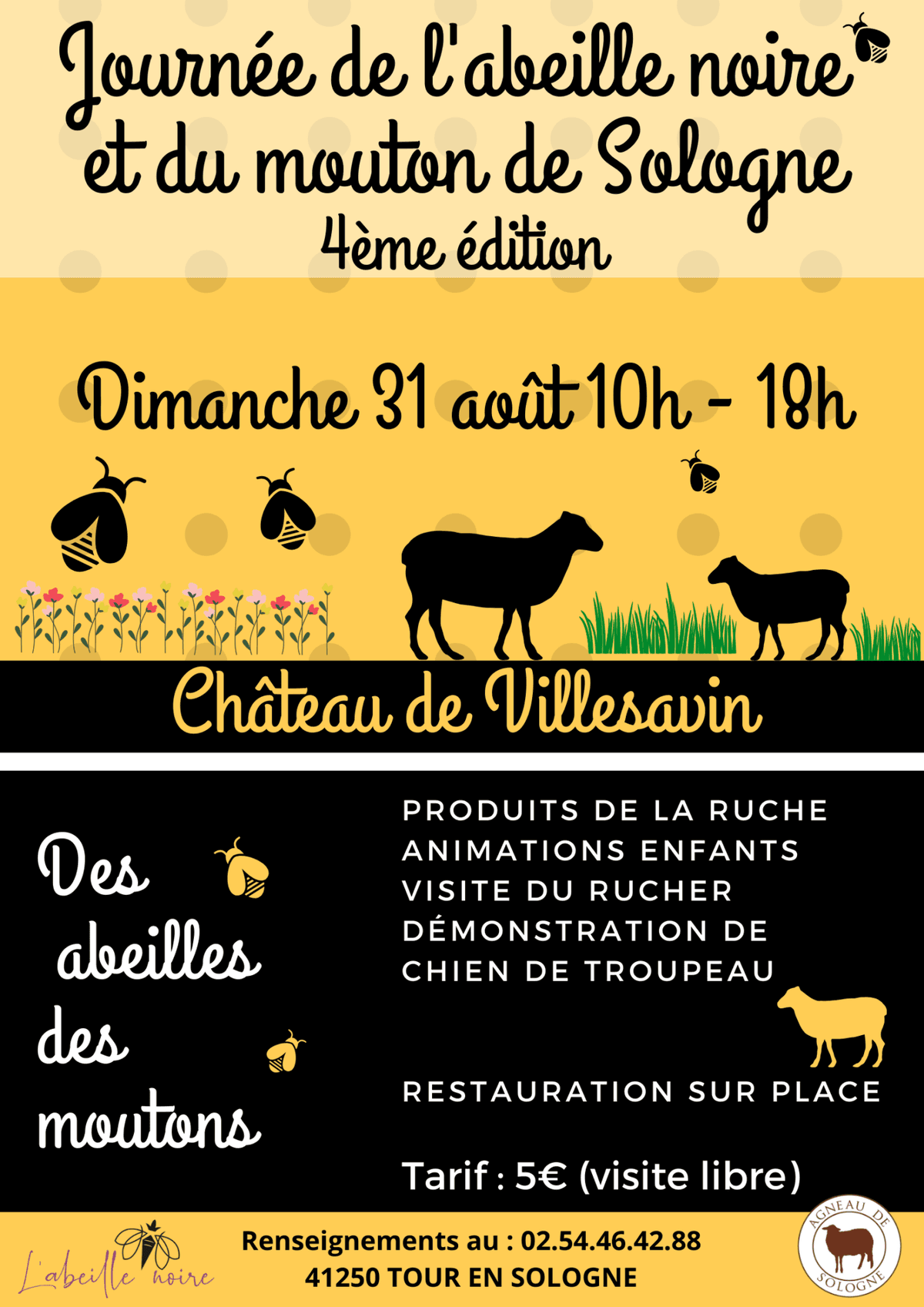 Illustration de l'événement : Villesavin grandeur nature. Abeilles, brebis et nature