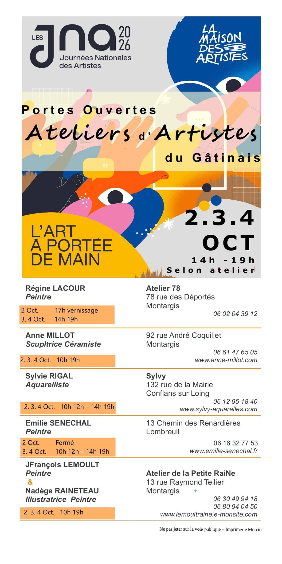 Illustration de l'événement : Portes ouvertes Ateliers d’Artistes du Gâtinais : Anne MILLOT