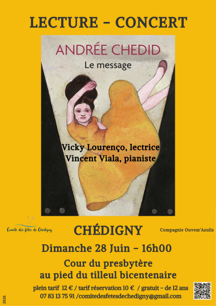 Illustration de l'événement : Lecture concert "Le message" d'Andrée Chédid