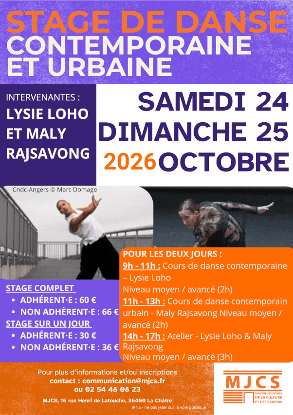 Illustration de l'événement : Stage de danse contemporaine et urbaine