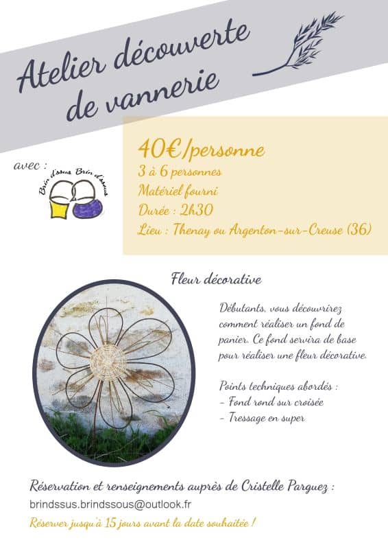 Illustration de l'événement : Atelier découverte vannerie: Fleur décorative