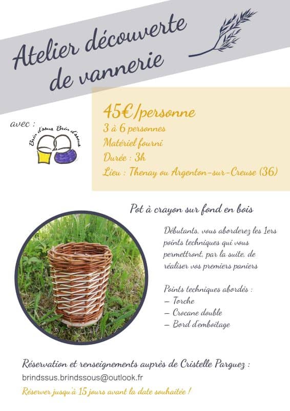 Illustration de l'événement : Atelier découverte vannerie: Pot crayon