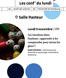 Illustration de l'événement : Conf' du lundi | Les émotions dans l’autisme : apprendre à les comprendre pour mieux les gérer ?