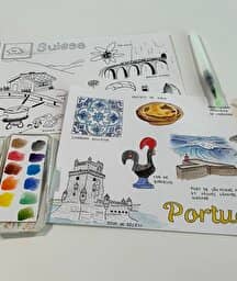 Illustration de l'événement : Atelier : Carnet de voyage à l’aquarelle