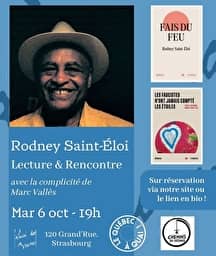 Illustration de l'événement : Lecture et rencontre avec RODNEY SAINT-ÉLOI