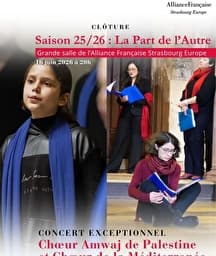 Illustration de l'événement : CONCERT CHOEUR AMWAJ DE PALESTINE ET CHOEUR DE LA MÉDITERRANÉE